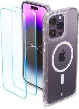 Чохол Spigen Cyrill Shine Mag Clear Glitter + Glass Screen Protector для iPhone 14 Pro Max ACS04875 2498418981 фото