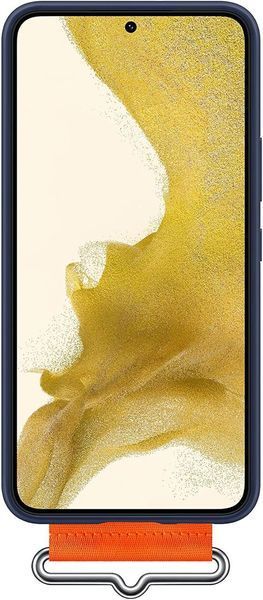 Чохол Samsung Silicone Cover with Strap Navy для Galaxy S22 SM-S901