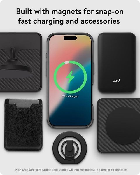 Чохол Mous Limitless 6.0 Bamboo MagSafe Compatible для iPhone 16 Pro 2570086304 фото