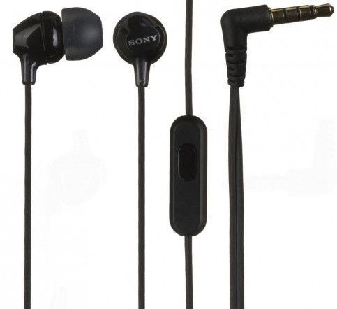 Наушники с микрофоном Sony MDR-EX15 AP Black 1200358057 фото