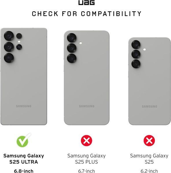 Чехол UAG Plasma XTE MagSafe Black Clear для Samsung Galaxy S25 Ultra 2687411954 фото