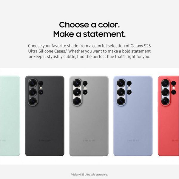 Чехол Samsung Silicone Case Gray для Galaxy S25 Ultra SM-S938 2517994144 фото