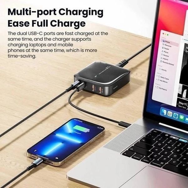 Зарядний пристрій Toocki Desktop Gan Charger 67W 2013137873 фото