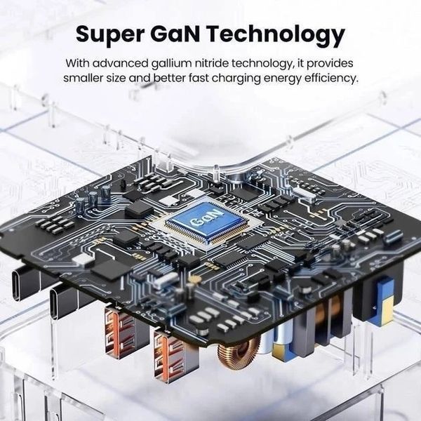 Зарядний пристрій Toocki Desktop Gan Charger 67W 2013137873 фото