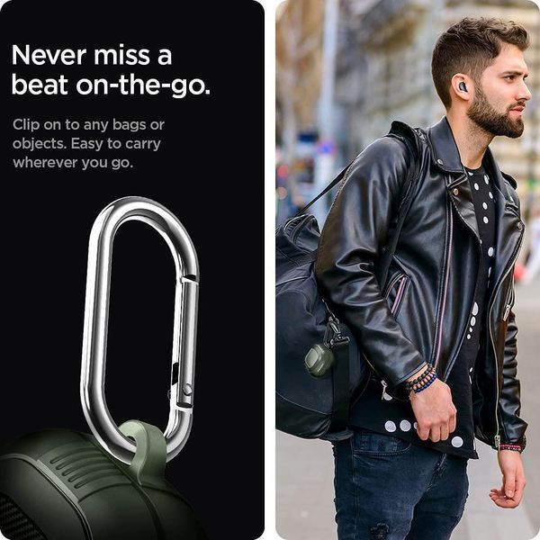 Чохол Spigen Rugged Armor Matte Black для Samsung Galaxy Buds 2 | Live | Pro | FE 1845941344 фото