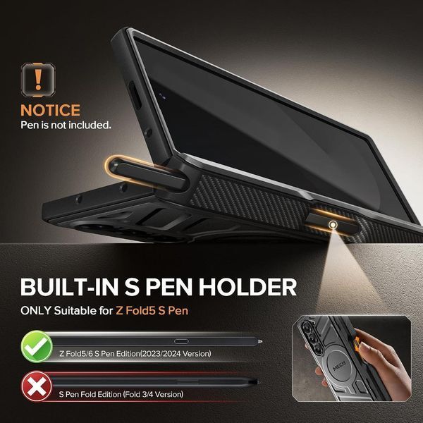 Захисний чохол 360&deg; TONGATE Magnetic with S Pen Holder & Stand для Samsung Galaxy Fold 6 3180373618 фото