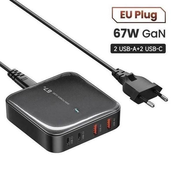 Зарядний пристрій Toocki Desktop Gan Charger 67W 2013137873 фото