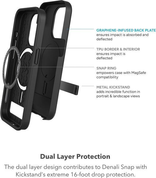Чохол Zagg Gear4 Denali Snap D30 Black iPhone 15 Pro Max 2119308773 фото