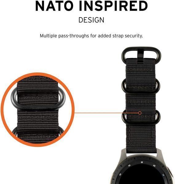 Ремінець UAG Nato Eco Watch Strap Graphite Black 22mm для Samsung Galaxy Watch