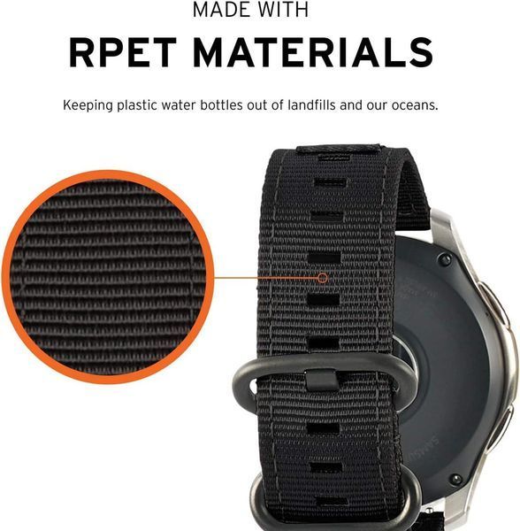 Ремінець UAG Nato Eco Watch Strap Graphite Black 22mm для Samsung Galaxy Watch