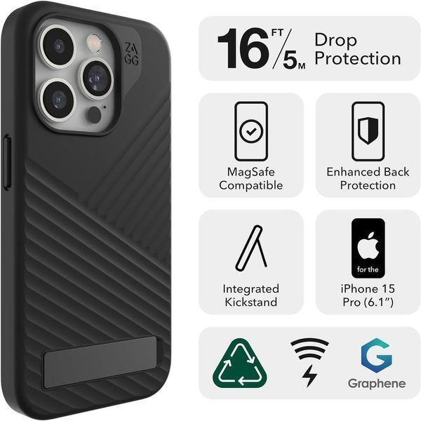 Чохол Zagg Gear4 Denali Snap D30 Black iPhone 15 Pro Max 2119308773 фото