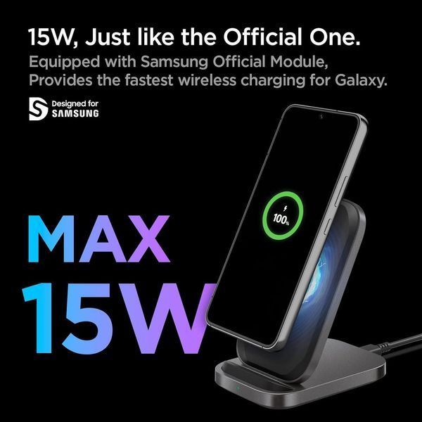 Беспроводное зарядное устройство Spigen ArcField Wireless Charger 15W Black ACH06254 2576155120 фото