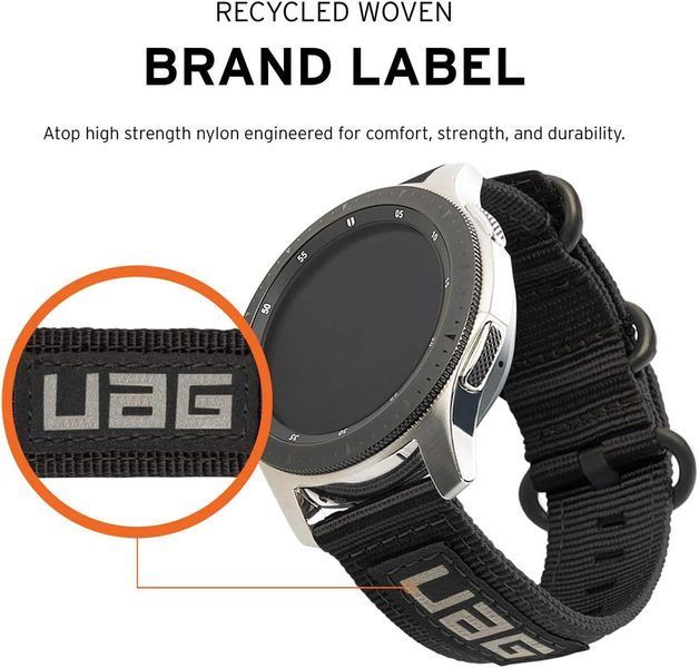 Ремінець UAG Nato Eco Watch Strap Graphite Black 22mm для Samsung Galaxy Watch
