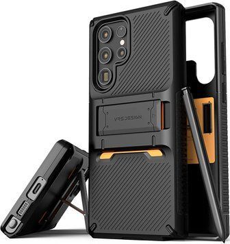 Чохол Vrs Design Damba QuickStand Pro Black для Samsung Galaxy S22 Ultra SM-S908 1982068903 фото