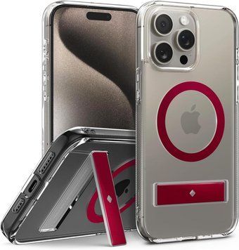 Чохол Caseology Capella Mag Kickstand Clear Red для iPhone 15 Pro ACS07090 2040228909 фото
