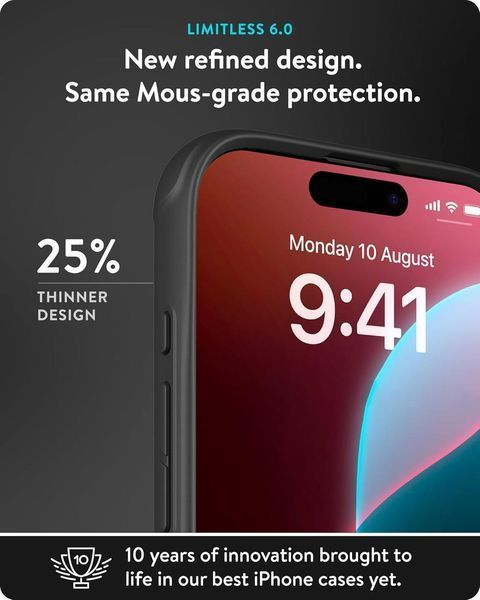 Чехол Mous MagSafe Limitless 6.0 Walnut для iPhone 16 Pro Max 2773057240 фото