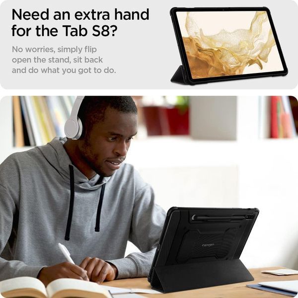 Чохол Spigen Rugged Armor Pro Black для Galaxy Tab S7 | S8 ACS01604 1877460157 фото