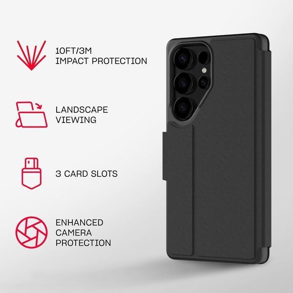 Чехол Tech21 EvoLite Wallet Black для Samsung Galaxy S25 Ultra 2768641049 фото