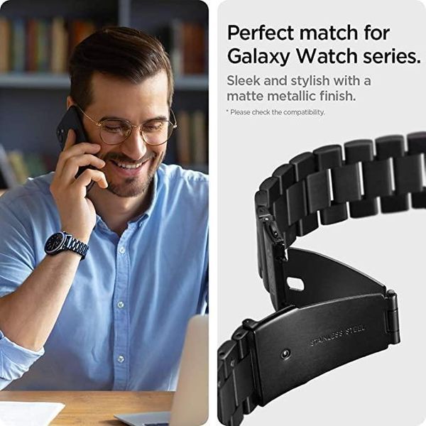 Ремінець Spigen Modern Fit Black 22mm для Samsung Galaxy Watch 4 40 | 42 | 44 | 46mm 600WB24983
