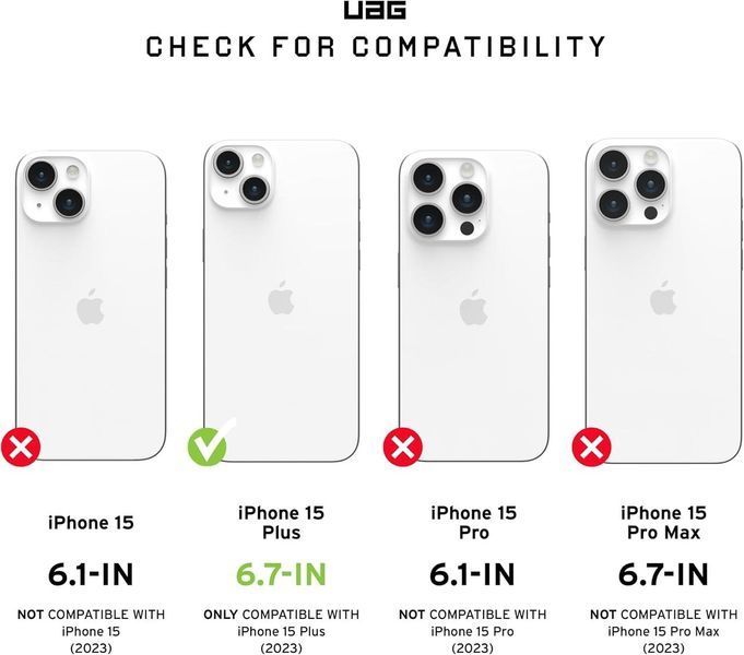 Чохол UAG Pathfinder MagSafe Ash Black для iPhone 15 Plus 3097807192 фото