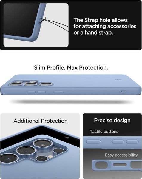Чехол Spigen Silicone Fit MagFit Qi2 Sapphire Blue для Samsung Galaxy S25 Ultra ACS09018 2688157650 фото