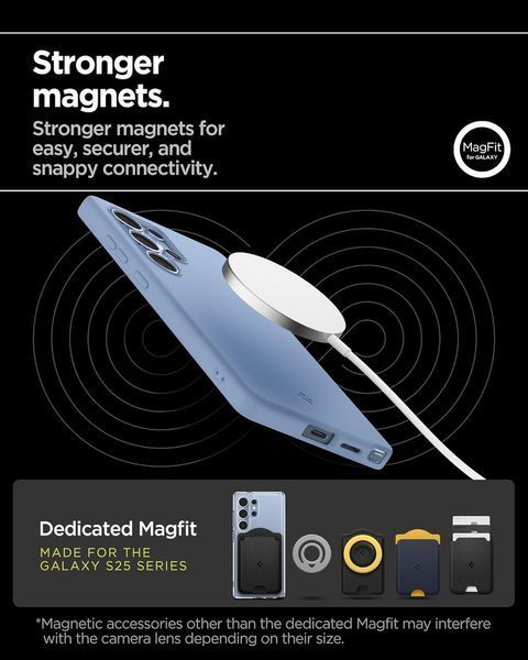 Чехол Spigen Silicone Fit MagFit Qi2 Sapphire Blue для Samsung Galaxy S25 Ultra ACS09018 2688157650 фото