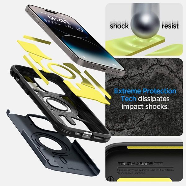 Чехол Spigen Tough Armor with MagSafe Metal Slate для iPhone 14 Pro Max 1817895539 фото