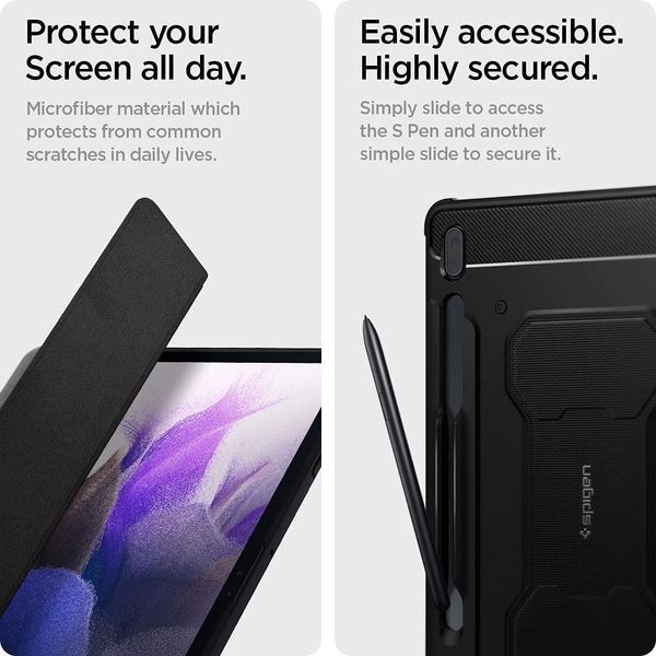 Чехол Spigen Rugged Armor Pro Black для Galaxy Tab S7 FE ACS03007 1877463925 фото