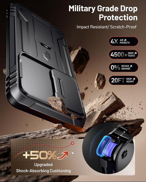 Захисний чохол 360&deg; Poetic Revolution Black для Samsung Galaxy S26 3166718350 фото