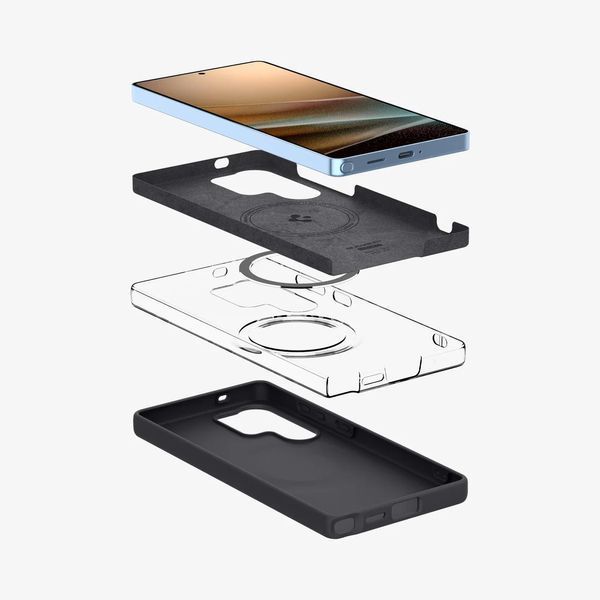 Чехол Spigen Silicone Fit MagFit Qi2 Black для Samsung Galaxy S25 Ultra ACS09017 2688171157 фото