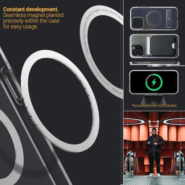 Чохол Caseology Capella Mag Kickstand Clear Charcoal для iPhone 15 Pro ACS07089 2040242328 фото