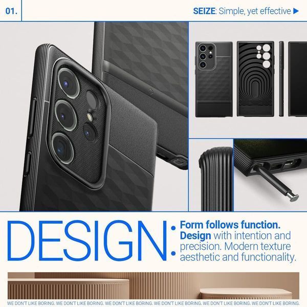 Чехол Caseology Parallax Matte Black для Samsung Galaxy S23 Ultra SM-S918 ACS05655