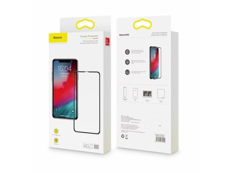 Захисне скло Baseus All-Screen Tempered Glass Film для iPhone XR (SGAPIPH61-KC01) Black (0.3 mm) 1179787781 фото