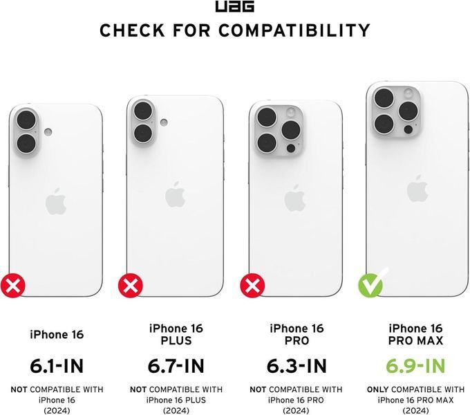 Чохол UAG Plyo MagSafe Ice White + Magnetic Ring Stand для iPhone 16 Pro Max 3078595179 фото