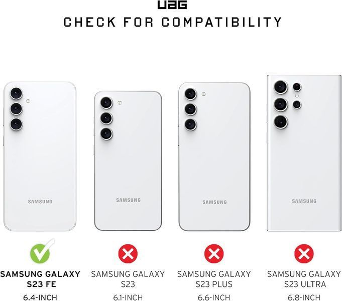 Чохол UAG Pathfinder Ice Clear для Samsung Galaxy S23 FE S711 2688186242 фото