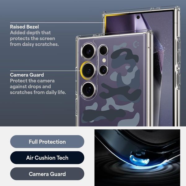 Чехол Spigen Ultra Hybrid Military Camo Blue для Galaxy S24 Ultra SM-S928 ACS07576 2501025813 фото