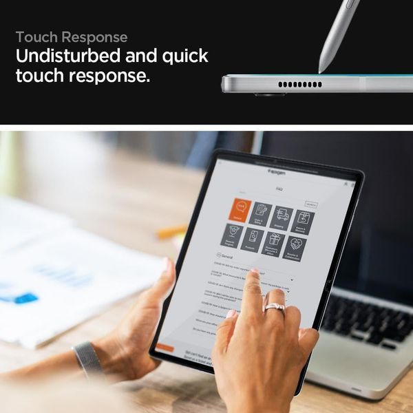 Защитное стекло Spigen EZ FIT GLAS.tR Clear для Samsung Galaxy Tab S8 | S7 AGL02032 1848628572 фото