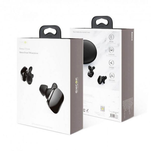 Бездротові Bluetooth-Навушники Baseus Encok TWS Earphone W02 Black 1168638799 фото