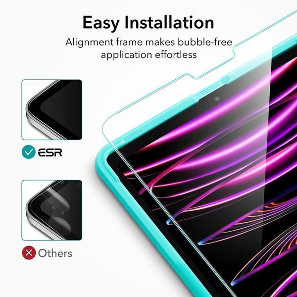 Защитное стекло ESR Tempered Glass Protector 2 Pack для iPad Pro 12.9" M2 (2022) | M1 (2021) | 2020 | 2018 1838119519 фото