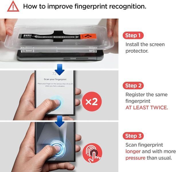 Защитное стекло Spigen EZ FIT GLAS.tR Clear 2 Pack для Samsung Galaxy S24 Ultra SM-S928 AGL07493 2105944281 фото