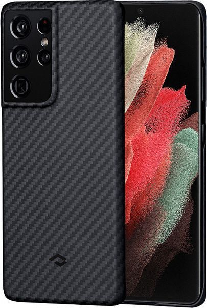 Чехол Pitaka Air Case for Samsung S21 Ultra SM-G998 - MagEz case Black / Grey 1396766612 фото