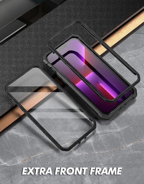 Противоударный чехол 360&deg; Poetic Spartan Matte Black для iPhone 13 Pro Max 1944631499 фото