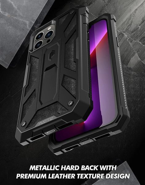 Противоударный чехол 360&deg; Poetic Spartan Matte Black для iPhone 13 Pro Max 1944631499 фото