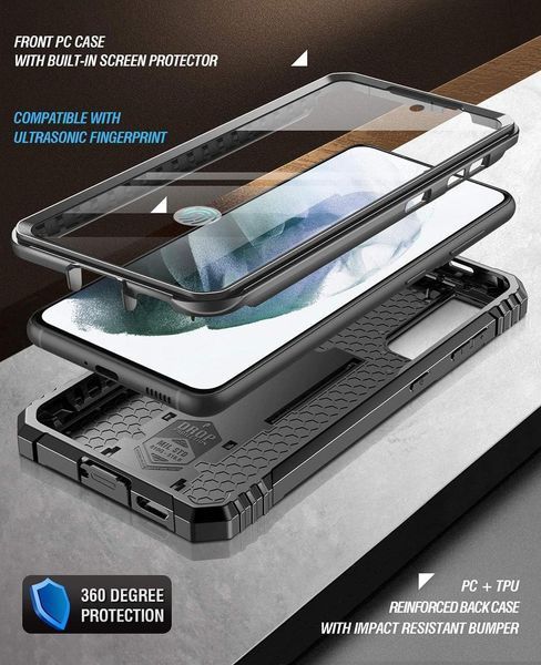 Захисний чохол 360&deg; Poetic Revolution Series Black для Samsung Galaxy S21 5G SM-G991 2073871329 фото