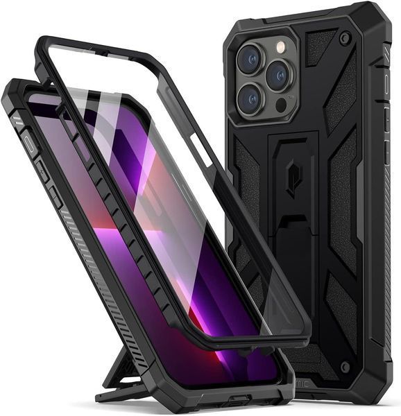 Противоударный чехол 360&deg; Poetic Spartan Matte Black для iPhone 13 Pro Max 1944631499 фото