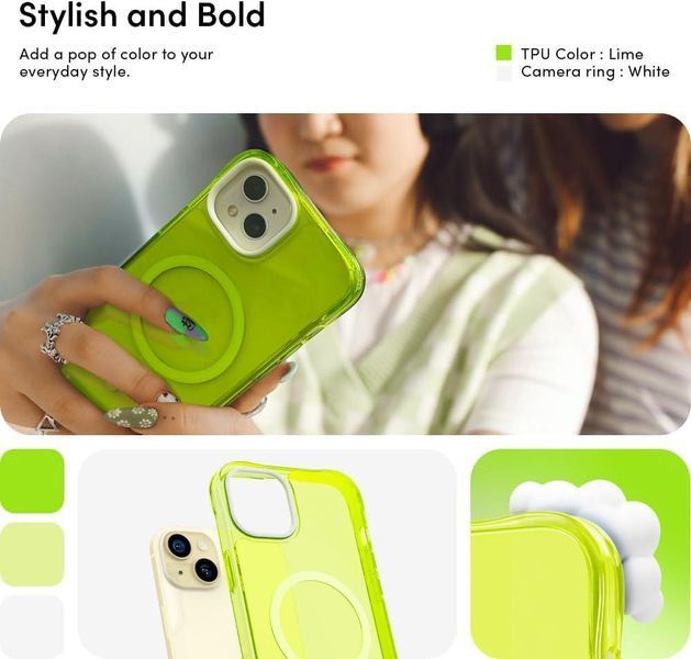Чохол Spigen Cyrill UltraSheer MagSafe Lime для iPhone 15 ACS06828 2509744874 фото