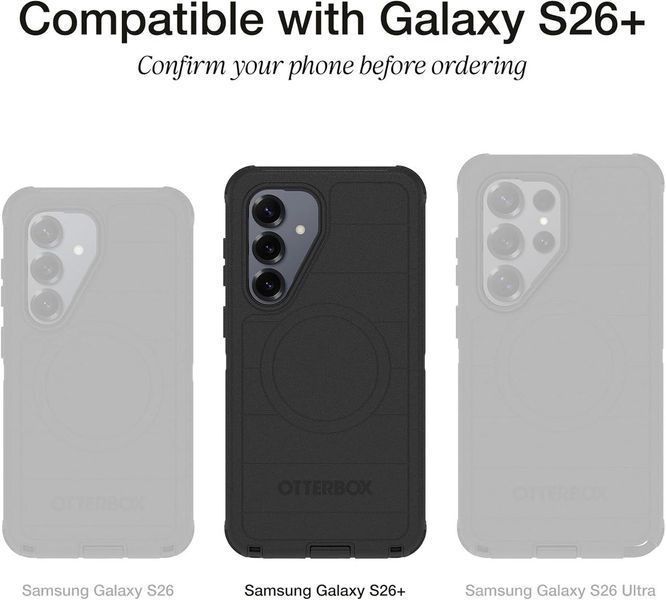 Захисний чохол OtterBox Defender Pro Series Magnets Black для Samsung Galaxy S26 Plus 3100859724 фото