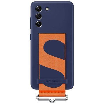 Чохол Samsung Silicone Cover with Strap Navy для Galaxy S21 FE 5G SM-G990 1756388374 фото