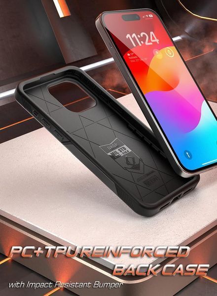 Чехол Poetic Neon MagSafe Ring Stand Cover Black для iPhone 15 Pro Max 2073927766 фото