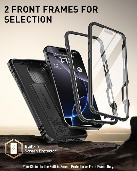 Захисний чохол 360&deg; Poetic Revolution Series Black для iPhone 16 Pro Max 2366921968 фото